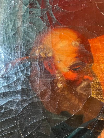 Huile sur Toile Religieux, 18ième siècle