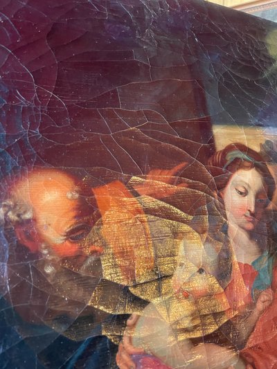 Huile sur Toile Religieux, 18ième siècle