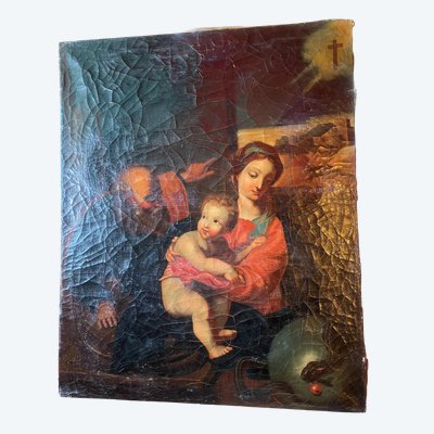 Huile sur Toile Religieux, 18ième siècle
