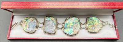BRACELET ARGENT ET NACRE