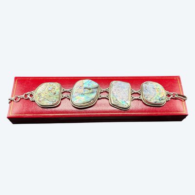 BRACELET ARGENT ET NACRE