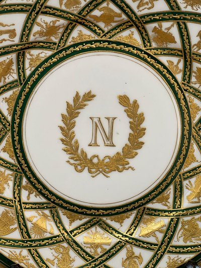 Coppia di piatti in porcellana, Manifattura Imperiale di Sèvres, XIX secolo