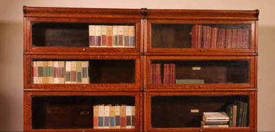 paire de bibliothèques Globe Wernicke en chêne circa 1900