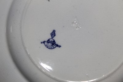 24 englische Steingutteller von Minton, Delfter Blau-Dekor, spätes 19. Jahrhundert