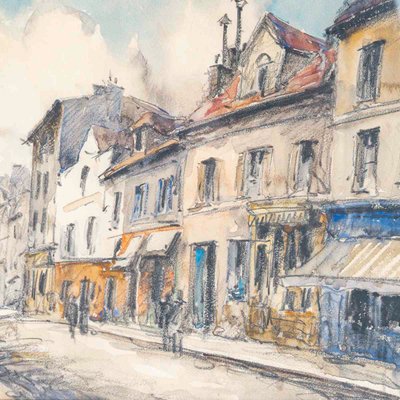 Frank Will (1900-1951) Montmartre Place du Tertre Aquarell, circa 1925-1930