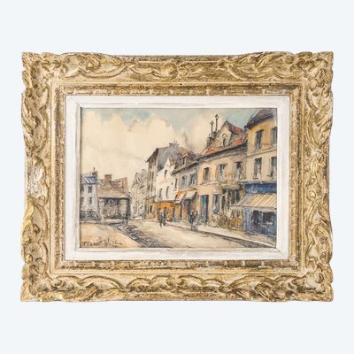 Frank Will (1900-1951) Montmartre Place du Tertre Aquarell, circa 1925-1930