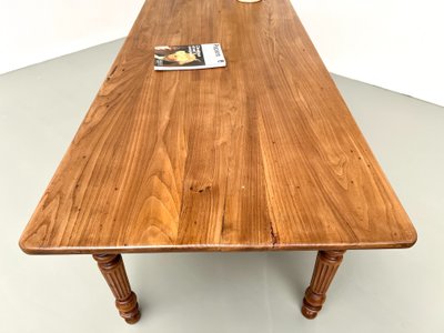 Table de ferme en noyer blond – circa 1900