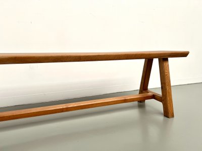 Petit banc en noyer, années 70