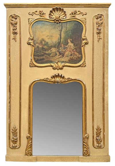 Trumeau decorated with a gallant scene after Boucher