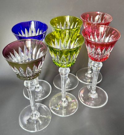 Baccarat-Set – 6 Roemers-Weingläser – Piccadilly
