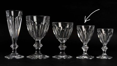 Baccarat 8 white wine glasses 12.4 cm Harcourt 1841 model