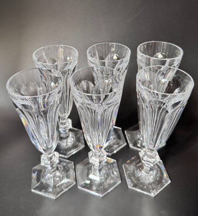 Baccarat 6 Champagnerflöten Harcourt Modell 1841