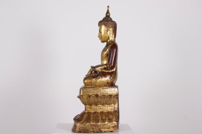 Buddha Maravijaya Konbaung birmano