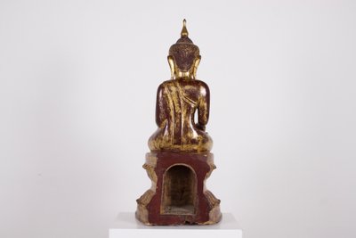 Buddha Maravijaya Konbaung birmano