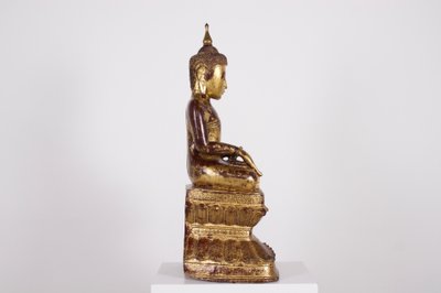 Buddha Maravijaya Konbaung birmano