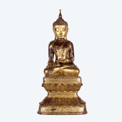 Buddha Maravijaya Konbaung birmano