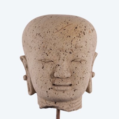 Tête de Bouddha en Tuf du Royaume Majapah