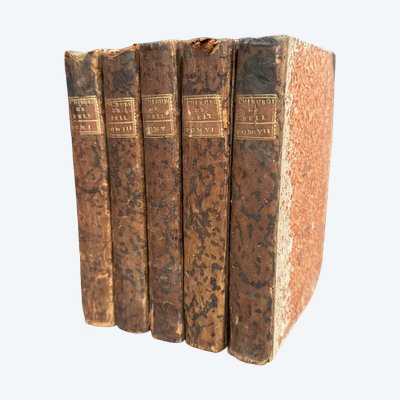 Cours Complet de Chirurgie 5 tomes par Benjamin Bell 1796 Paris Barrois