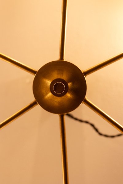 Contemporary 6-light wall sconce in patinated brass. LS6455808Z