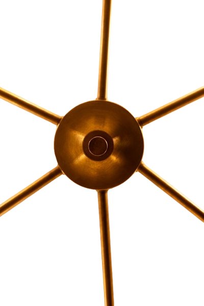 Contemporary 6-light wall sconce in patinated brass. LS6455808Z