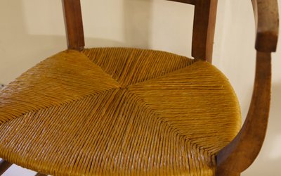 Fauteuil paille XIXème siècle