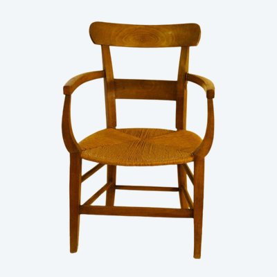 Fauteuil paille XIXème siècle