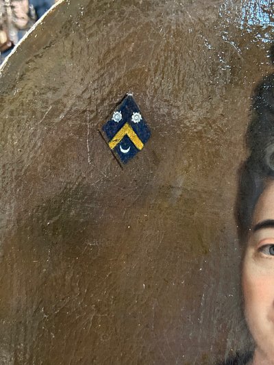 Französische Schule - Ovales Porträt einer Frau aus dem 18. Jahrhundert H 83 cm