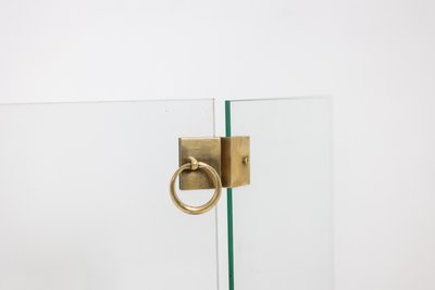 Jacques Adnet. Pare feu en verre et bronze. Années 1950.  LS6459259S