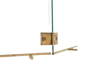 Jacques Adnet. Pare feu en verre et bronze. Années 1950.  LS6459259S
