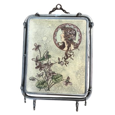 Art Nouveau triptych mirror