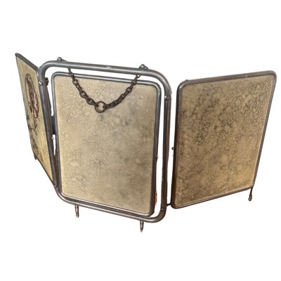 Art Nouveau triptych mirror