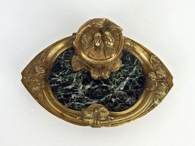 Bronze inkwell by Albert Marionnet