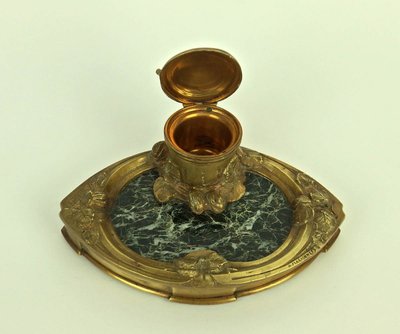 Bronze inkwell by Albert Marionnet