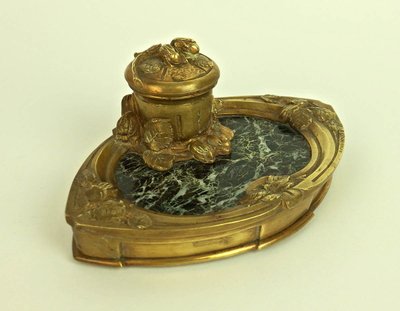 Bronze inkwell by Albert Marionnet