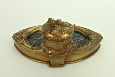 Bronze inkwell by Albert Marionnet