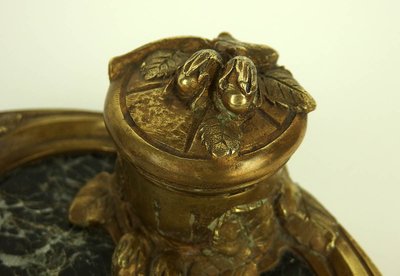 Bronze inkwell by Albert Marionnet