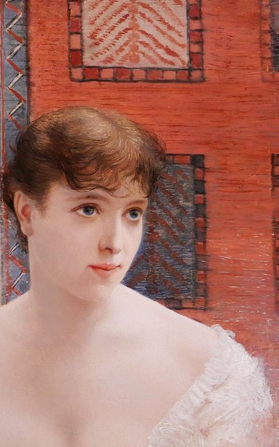 Roland BAUDUIN 1853-1925 Porträt einer Frau, Julia, Gemälde, circa 1890-1900 Impressionismus Belgien