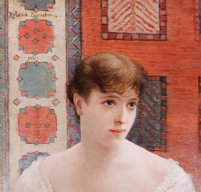 Roland BAUDUIN 1853-1925 Porträt einer Frau, Julia, Gemälde, circa 1890-1900 Impressionismus Belgien