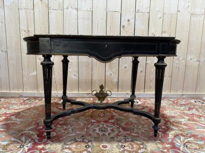 Bureau - Consile d'entrée époque Napoléon III en bois noirci 