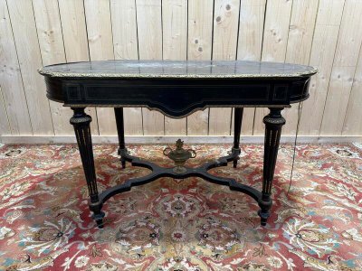 Bureau - Consile d'entrée époque Napoléon III en bois noirci 