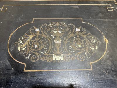 Bureau - Consile d'entrée époque Napoléon III en bois noirci 