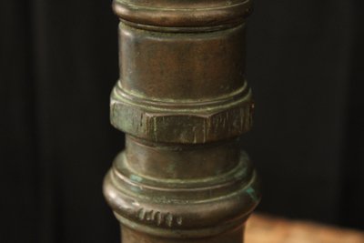 Importante rubinetto da fontana in bronzo patinato, fine XIX secolo