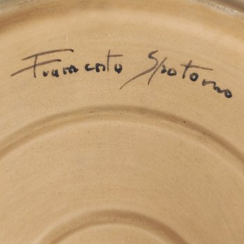 1970 Beautiful decorative plated or centerpiece by Frumento Spotorno. Made in Italy
