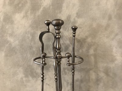 Antique iron fireplace set from the 19th century