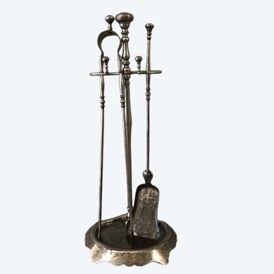 Antique iron fireplace set from the 19th century
