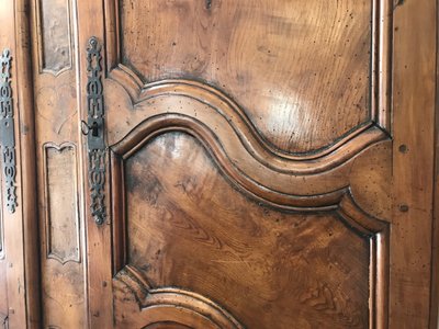 Coppia di porte antiche in legno da frutto della fine del XVIII secolo