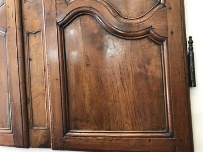 Coppia di porte antiche in legno da frutto della fine del XVIII secolo