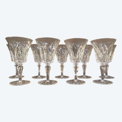 CRISTAL de SAINT-LOUIS 9 Wassergläser Modell CAMARGUE 17,3 cm