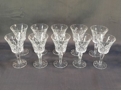 CRISTAL de SAINT-LOUIS 10 CAMARGUE model wine glasses 13.4 cm