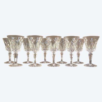 CRISTAL de SAINT-LOUIS 10 CAMARGUE model wine glasses 13.4 cm